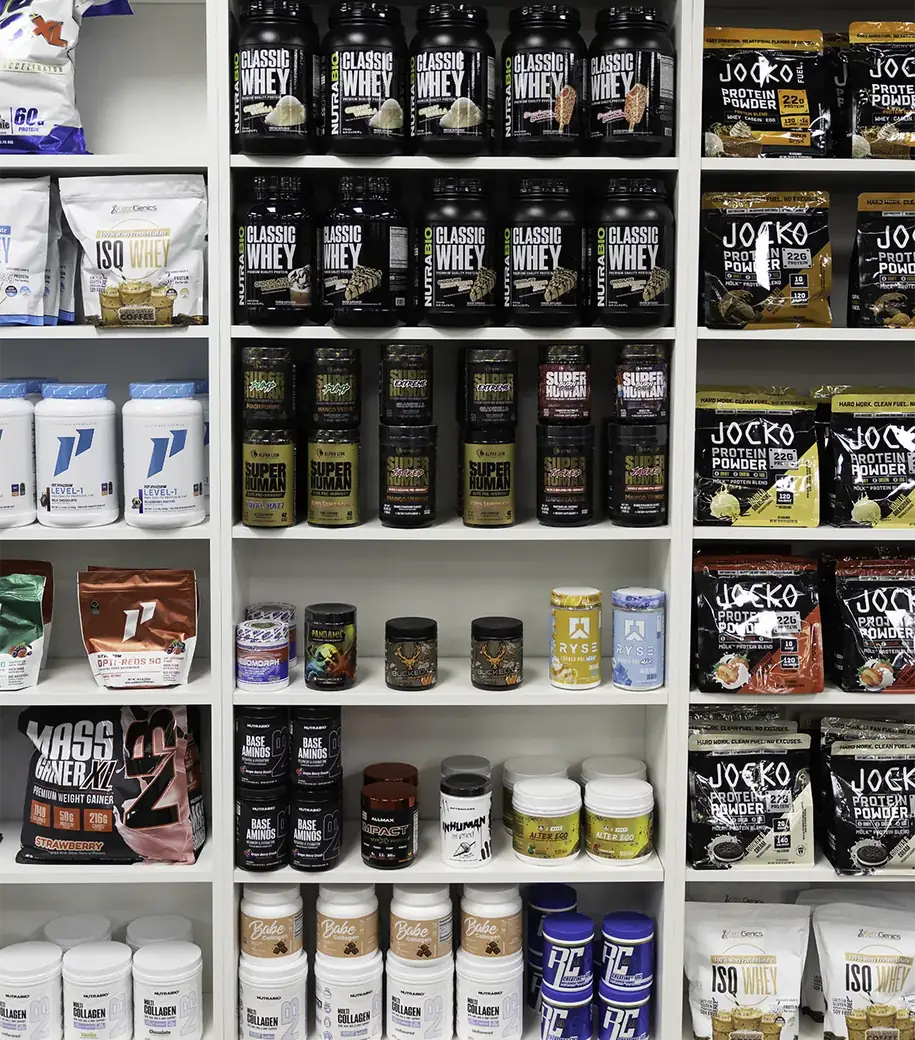 Sports supplements and protein powders at Forza Nutrition in Brewster, New York